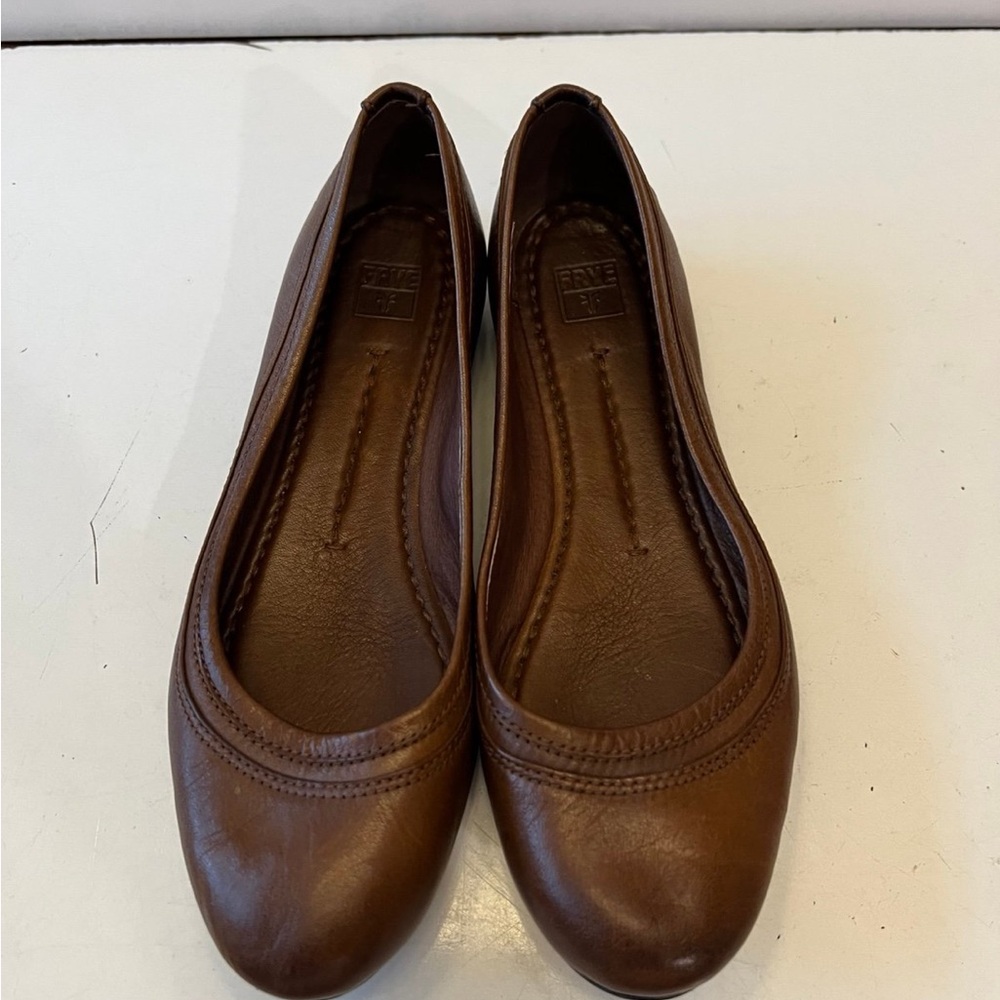 Frye Agnes Brown Ballet women’s flats size 6.5 - Picture 4 of 10